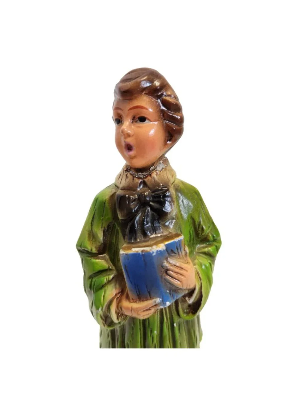 Vintage Japan Christmas Choir Altar Boy Chalkware Plaster Figurine Caroler READ